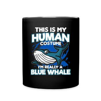 Human Costume Really a Blue Whale - Full Colour Mug - black - Front