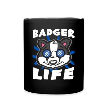 Lunettes de soleil Cool Badger Life dans le - Mug uni - noir - Devant