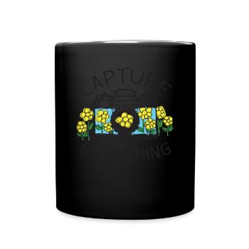 Capture Everything Lively Floral Camera Visual - Tasse einfarbig - Schwarz - Vorne