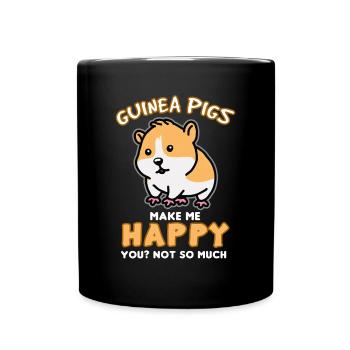 Guinea pigs don't make me so much - Full Colour Mug - black - Front