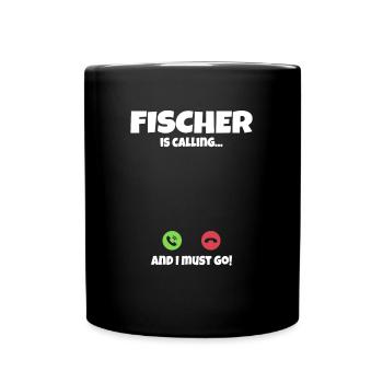 FIscher is Calling Family Gift Idea - Full Colour Mug - black - Front