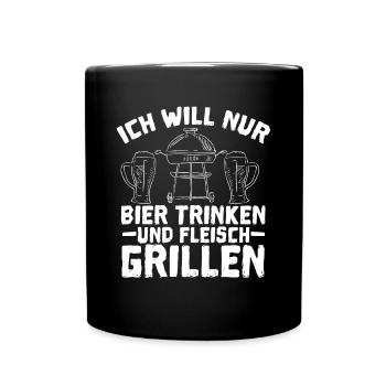 Découvrez l’art du barbecue avec le - Mug uni - noir - Devant
