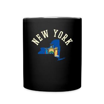 New York Usa Flagge Patriot Stolz Heimatstaat - Tasse einfarbig - Schwarz - Vorne