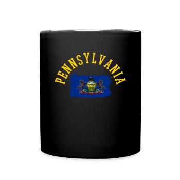 Amour à la Pennsylvanie Drapeau des États-Unis Fierté patriotique - Mug uni - noir - Devant