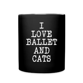 Elegante Balletttänzerin Mit Anmutigen Bewegungen - Tasse einfarbig - Schwarz - Vorne