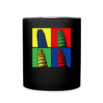 Tour penchée de Pise : une culture pop vibrante - Mug uni - noir - Devant