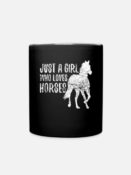Fan de chevaux de course de chevaux design équestre - Mug uni - noir