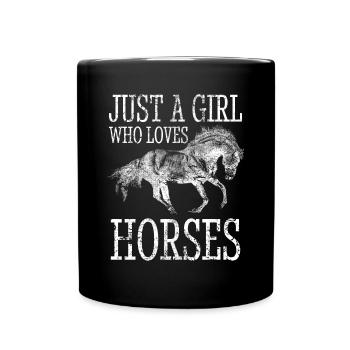Gallop in style with unique horse designs - Full Colour Mug - black - Front