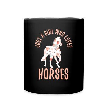 Equestrian Love Horse Sayings Barn Mom Design - Tasse einfarbig - Schwarz - Vorne