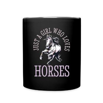 Équestre amour cheval dictons design « maman de grange » - Mug uni - noir - Devant