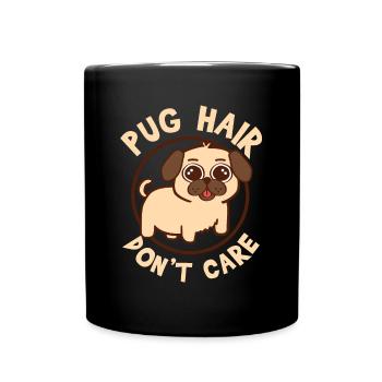 Entzückendes Mops-Lebensdesign für Hundemütter - Tasse einfarbig - Schwarz - Vorne
