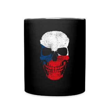 Tschechischer amerikanischer Patriotismus, - Tasse einfarbig - Schwarz - Vorne