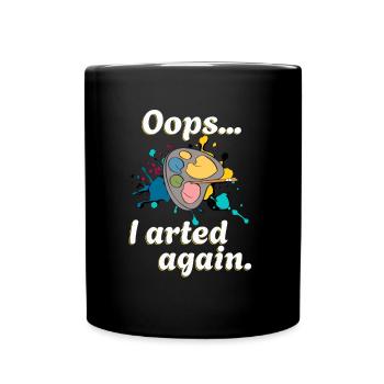 Cadeaux de nouveauté d’artiste drôle et humour de peinture - Mug uni - noir - Devant