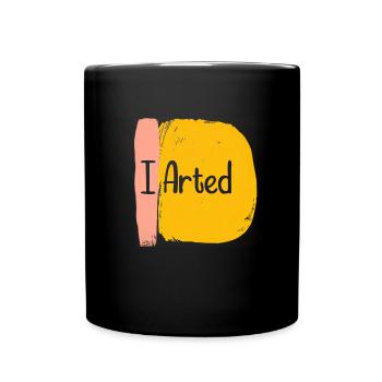 Humorvolles Malen Und Furz-humor - Tasse einfarbig - Schwarz - Vorne
