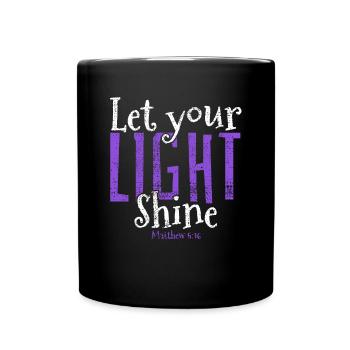 Inspirierendes christliches Design „Glaube über - Tasse einfarbig - Schwarz - Vorne