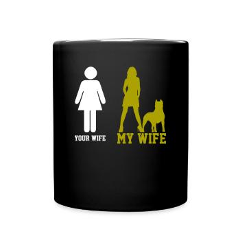 D’une femme pitbull élégante et artistique - Mug uni - noir - Devant