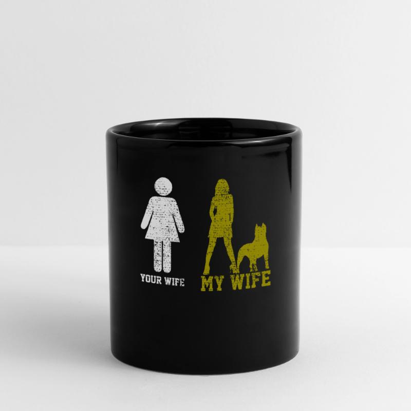 Inspirierende Pitbull-Mutter-Ehefrau-Mama-Kunst Tasse einfarbig