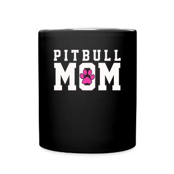 Conception de mère pitbull pour sauvage et aimant - Mug uni - noir - Devant