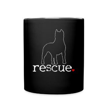 Conception d’illustration unique par Pitbull Rescue - Mug uni - noir - Devant