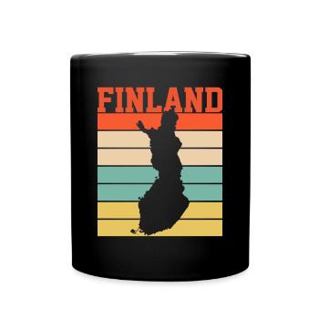 Entdecken Sie die Essenz Finnlands mit Helsinki - Tasse einfarbig - Schwarz - Vorne