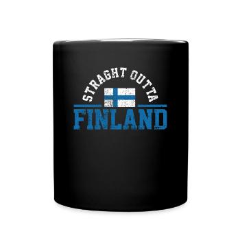 Unique, from the flag of Finland - Full Colour Mug - black - Front