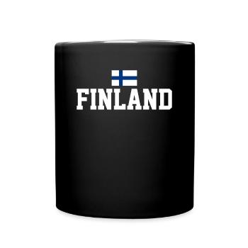 Discover Scandinavian flag design - Full Colour Mug - black - Front