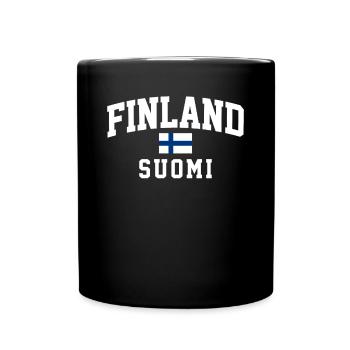 Unique Scandinavian art with - Full Colour Mug - black - Front