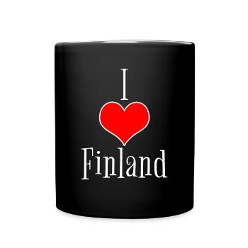 Entdecken Sie die Essenz Finnlands mit unserem - Tasse einfarbig - Schwarz - Vorne