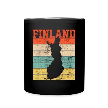 Entdecken Sie die Essenz Finnlands mit Helsinki - Tasse einfarbig - Schwarz - Vorne