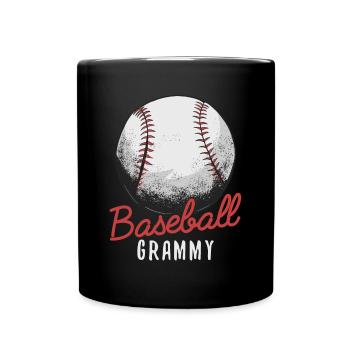 Coole Baseball-Grammy-Design-Homerun-Sprüche - Tasse einfarbig - Schwarz - Vorne