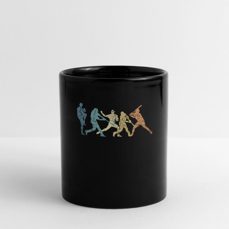 Baseball Retro Evolution Cool and Fun Full Colour Mug