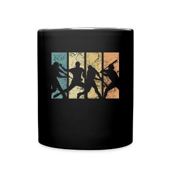 Baseball Retro Evolution Cool Baseball Funny - Tasse einfarbig - Schwarz - Vorne