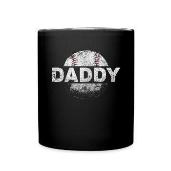 Cooler Baseball-Vater, lustiger - Tasse einfarbig - Schwarz - Vorne