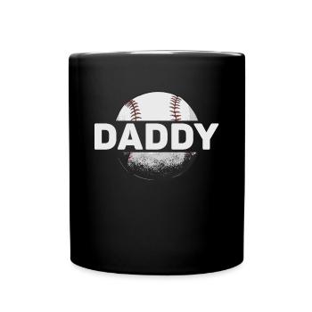 Lustige Baseball-Papa-Sportfans Coole - Tasse einfarbig - Schwarz - Vorne