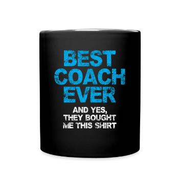 Lustige Baseball-Trainer-Sprüche für coole Fans - Tasse einfarbig - Schwarz - Vorne