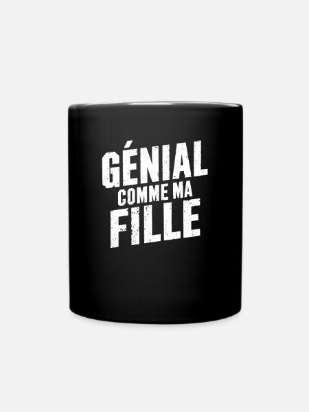 Cadeau Papa Génial Comme Ma Fille Fête des Pères - Mug uni - noir