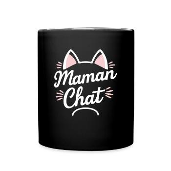 Maman Chat Cadeau Fête des Mères Amoureux Chats - Mug uni - noir - Devant