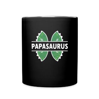 Papasaurus Papasaurus Father's Day Humor Gift - Full Colour Mug - black - Front