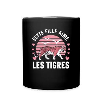 Just a Girl Who Loves Tigers Tiger Gift - Full Colour Mug - black - Front