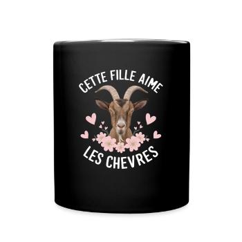 Just A Girl Who Loves Goats Humor - Full Colour Mug - black - Front