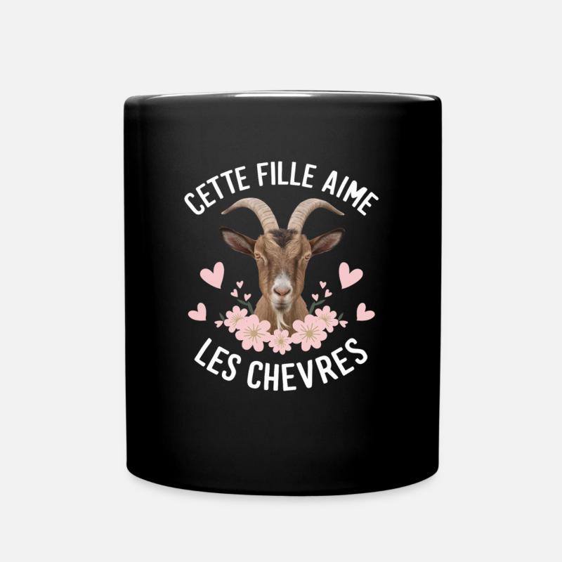 Juste Une Fille Qui Aime Les Chèvres Humour - Mug uni - noir