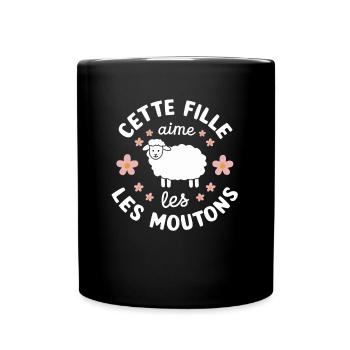 Just a Girl Who Loves Sheep Sheep Gift - Full Colour Mug - black - Front