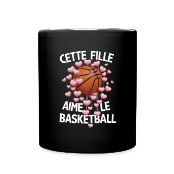Juste une Fille qui Aime le Basketball Cadeau - Mug uni - noir - Devant