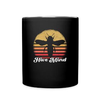 Hive Mind Motivational Bee Art - Tasse einfarbig - Schwarz - Vorne