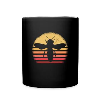 Hobby-imker Retro-sonnenuntergang-design - Tasse einfarbig - Schwarz - Vorne