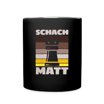 Schach Matt Viking Chess Outdoor Game - Tasse einfarbig - Schwarz - Vorne