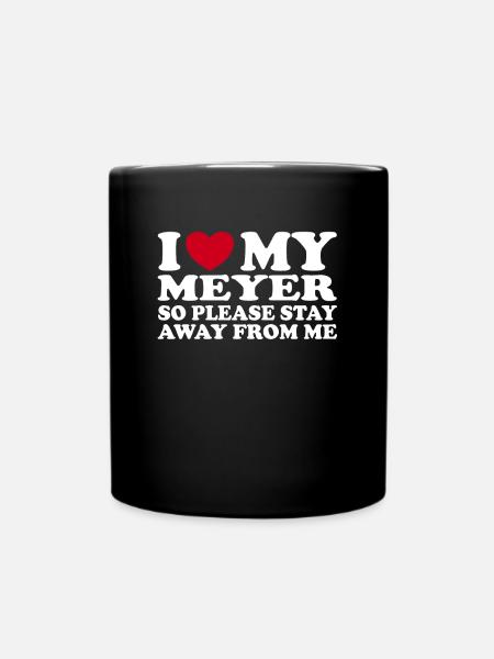 Ich Liebe Meyer Herz Familienname Geschenk - Tasse einfarbig - Schwarz