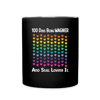 Wagner Arc-en-ciel Coeurs colorés - Mug uni - noir - Devant