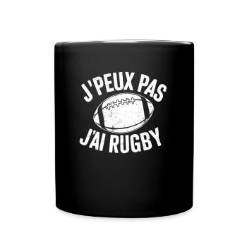 Rugby Humor I Can't I Have Rugby - Funny Gift - Full Colour Mug - black - Front