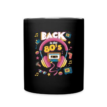 Années 80 - Vintage Rétro Cassette - Idée Cadeau - Mug uni - noir - Devant